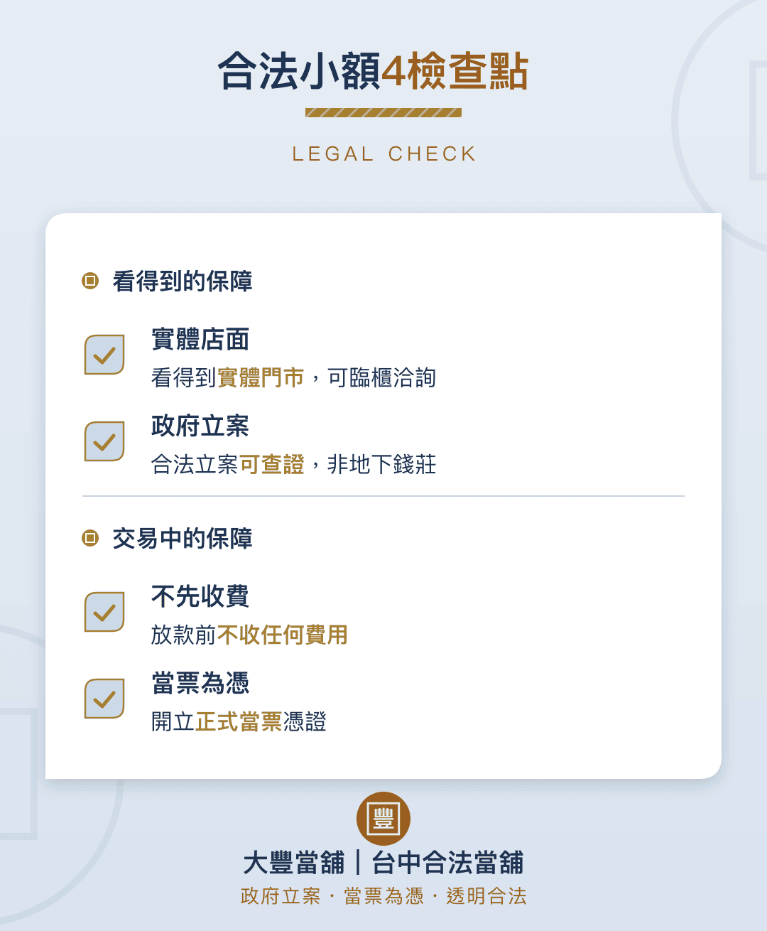 合法私人小額借款4檢查點